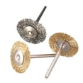 thumbnail image 2 of 20 Pcs Brosses à Fil Brosse à Disque Brosse Ronde Diamètre 25Mm pour - 10 Pcs Acier Inoxydable & 10 Pcs Laiton, 2 of 10