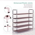 thumbnail image 7 of YeekTok 5-Tier 3.3Ft Shoe Rack with Handle Non-woven Fabric Dark Brown, 7 of 7