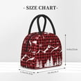 thumbnail image 2 of Yiaed Christmas Tree Buffalo Plaid Print Lunch Bag Adult Insulated Lunch Box, Leakproof Cooler Food Lunch Containers Reusable High Capacity Lunch Tote Bags-One Size, 2 of 6