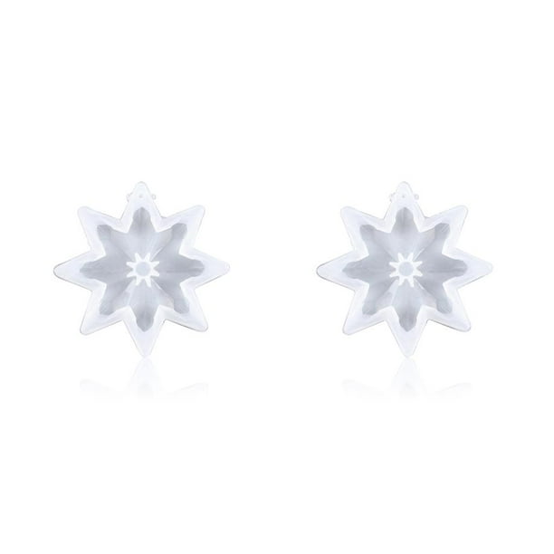 Billuyoard Moldes de copo de nieve colgante DIY artesanía fiesta espejo hecho a mano ornamento molde Navidad resina molde Flexible Gadgets tipo 2 Tipo 2 2piezas