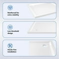 thumbnail image 4 of vidaXL Shower Base Pan with Center Drain Shower Tray Bath Pan ABS Rectangular, 4 of 7