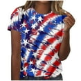 thumbnail image 2 of Otvok Fashion Woman Causal Round Neck Printed Blouse Short Sleeve T-Shirt Summer, 2 of 6