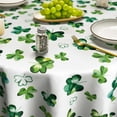 thumbnail image 4 of St. Patricks Day Tablecloth 60×60 Inch Round, Shamrock Irish Clover Luck Washable Table Cover for Party Picnic Dinner Decor, 4 of 6