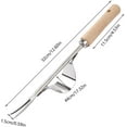 thumbnail image 4 of Gseagtia Manual Weed Killer Garden Tool Stainless Steel Weed Killer with Wood Handle Gardening Tool to Weed Your Garden Long 2 Piece, 4 of 7