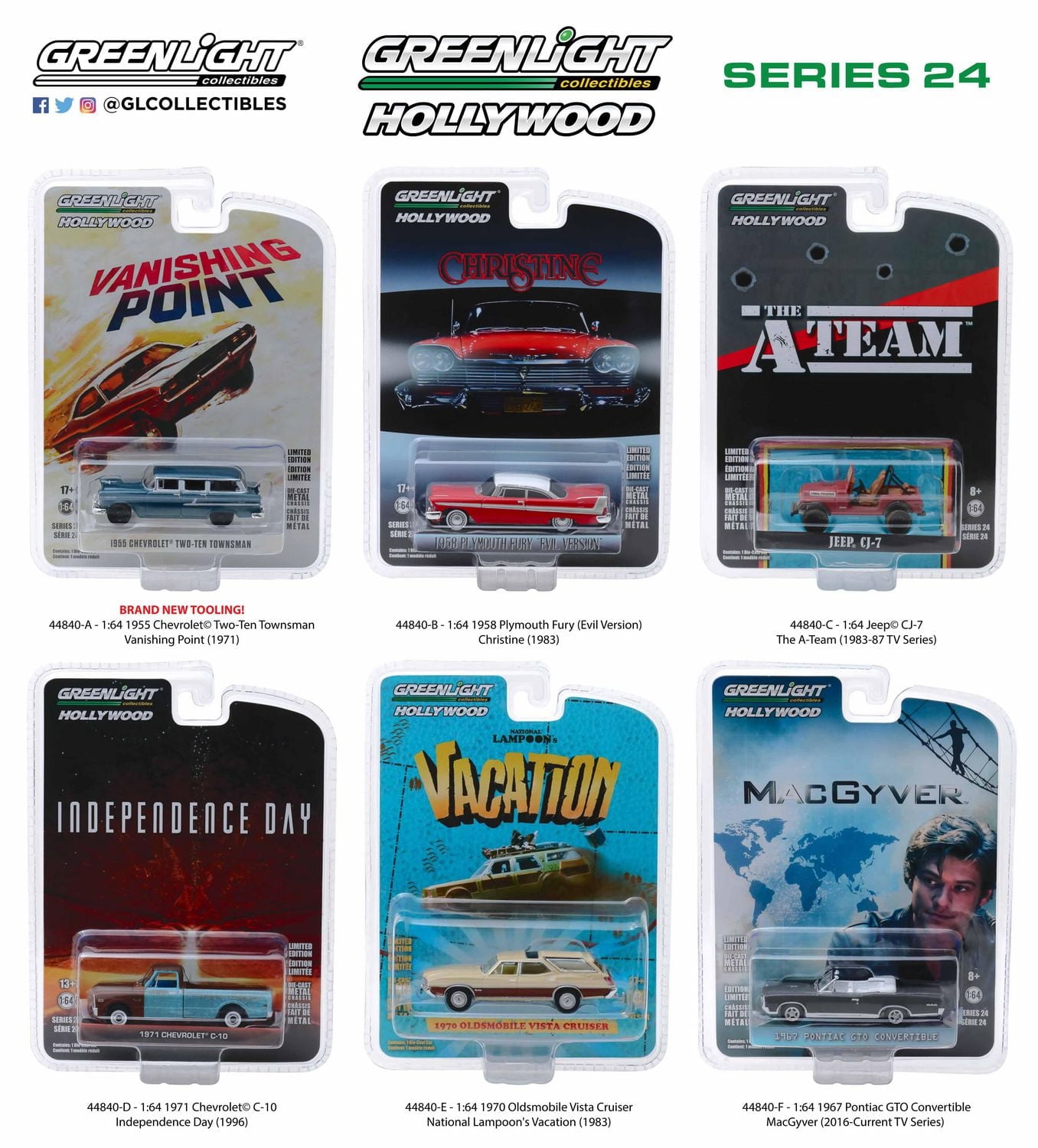 GreenLight 1:64 Hollywood Die-Cast Vehicles Series 24