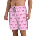 thumbnail image 2 of Balery Pink bows Traje de Baño Estilo Hawaiano para Hombre, Shorts de Secado Rápido con Bolsillos-Large, 2 of 6