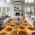 thumbnail image 4 of Yellow Sunflowers 6'x9' Area Rug for Living Room, Watercolor Floral Flowers Vintage Non-Slip Floor Mat Rugs for Bedroom Dining Room, Indoor Large Carpet for Classroom, Nursery Rugs for Playroom, 4 of 9