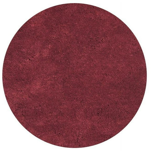 HomeRoots  8 ft. Round Polyester Red Area Rug