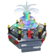 Christmas Village Pre-lit Fountain | Lighted Snow Village Fountain is a Perfect Addition to Your Christmas Indoor Decorations & Holiday Displays