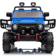 thumbnail image 6 of Hikiddo 24 Volt Ride on Toys for Big Kids, 4WD 2 Seater Kids Electric Ride-on Truck Car w/ Remote, 4x200W Motor - Blue, 6 of 9