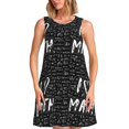 thumbnail image 1 of Fotbe I love Math Vestido de Verano sin Mangas para Mujer – Vestido Midi Línea A, Estilo Camiseta Floral, Vestido Playero Casual y Fluido, 1 of 7