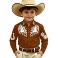 thumbnail image 5 of JAJAHO Boys Long Sleeve Shirts Western Cowboy Horse Pattern Button Down Collared Shirts For Kids 4-13Y Soft Tops, 5 of 5