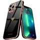 thumbnail image 1 of (Negro) Funda para iPhone 13 Pro, funda delgada con patrón de corazón de silicona chapada en zinc, cubierta resistente a golpes y arañazos, 1 of 5