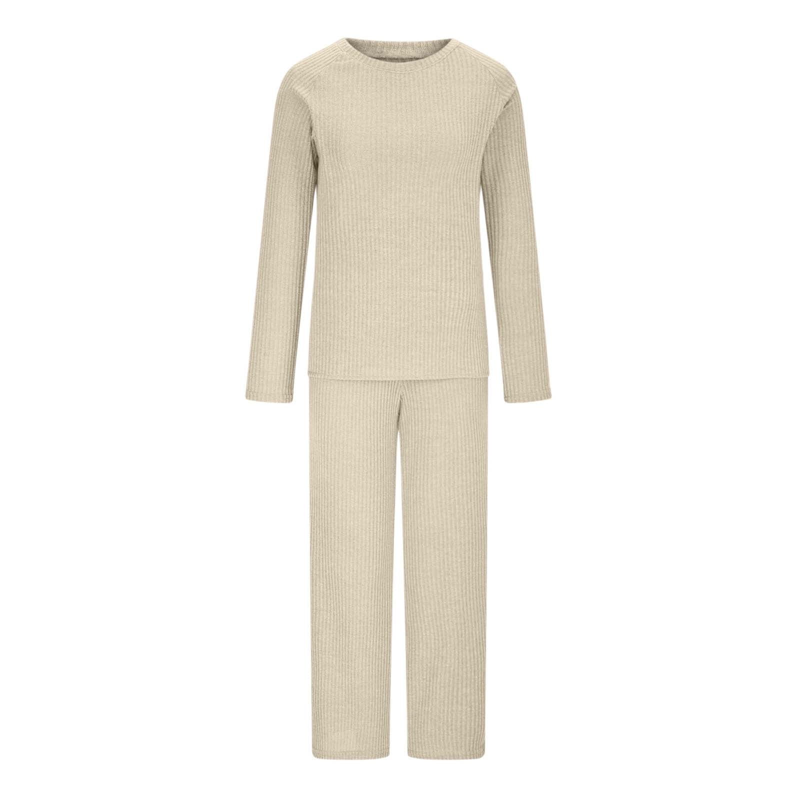 Beige PETITE FILLE Pull En Tricot Beige à Col Rond Pour Fille 3125311