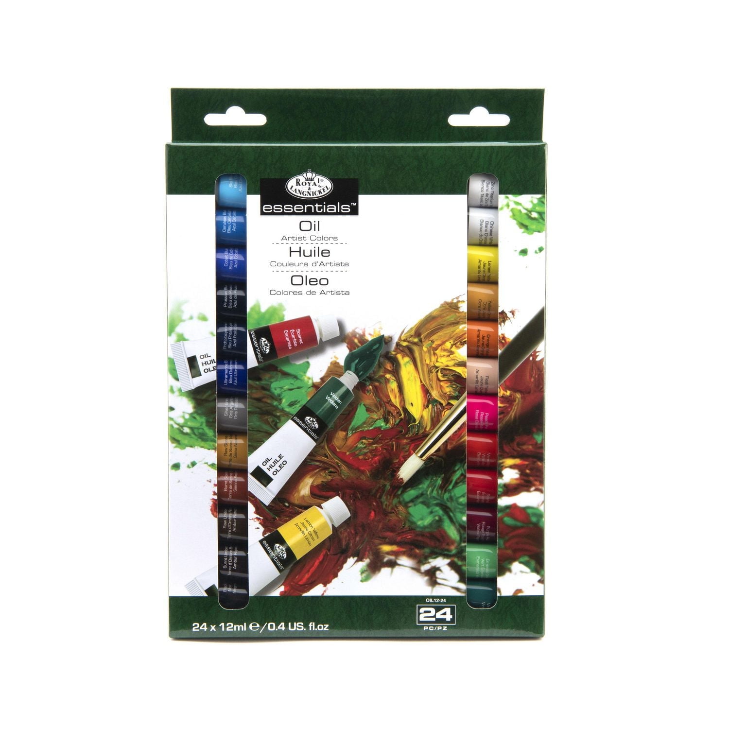 Royal & Langnickel Essentials 12ml Artist Oil Paint Tubes, 24 Colors, 12ml Oil Paint 12 pack
