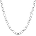 thumbnail image 1 of Sterling Silver Rhodium Plated Figaro Chain Necklace, 3.7mm, 20", 1 of 1