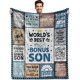 thumbnail image 1 of LHSHID Best Gifts for Bonus Son from Mom Dad Gifts for Stepson Birthday Gifts for Bonus Son Stepson Bonus Son Gifts for Christmas Fathers Day Bonus Son Blanket 30"x40", 1 of 6