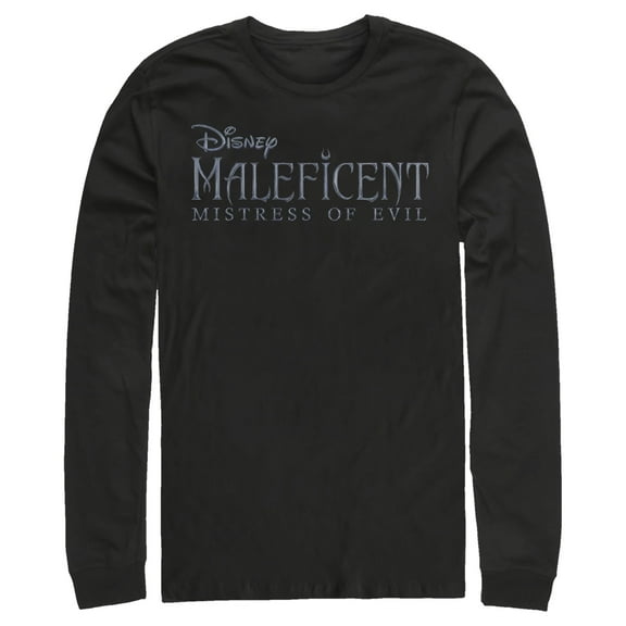 Men's Maleficent: Mistress of All Evil Basic Movie Logo  Long Sleeve Shirt Black Small