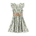 thumbnail image 1 of Vestido para Niñas PATPAT Vintage Boho Floral con Volantes y Cinturón, 1 of 9
