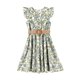 thumbnail image 1 of Vestido para Niñas PATPAT Vintage Boho Floral con Volantes y Cinturón, 1 of 9