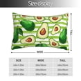thumbnail image 2 of Honeii Avocado Green Striped Print Pillow Cases,Plush Throw Pillow Covers,Decorative Pillowcase for Sofa, Couch, Living Room-20"x30", 2 of 6