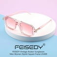 thumbnail image 6 of Vintage Square 70s Flat Aviator Sunglasses Women Men Classic Retro Stylish Frame UV400 Sunglasses B2622, 6 of 7
