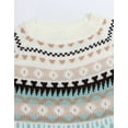 thumbnail image 5 of Fair Isle Sweaters for Women Round Neck Lightweight Sweaters Casual and Holiday Christmas Sweaters Shermie, 5 of 6