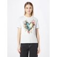 thumbnail image 1 of Camiseta con estampado gráfico de flores de San Valentín, manga corta, cuello redondo, informal, para mujer., 1 of 7