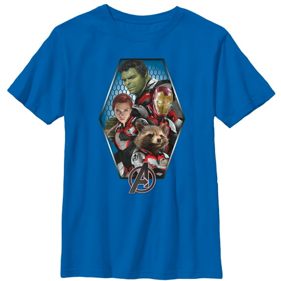 Boy's Marvel Avengers: Endgame Hero Frame Graphic Tee Royal Blue X Large