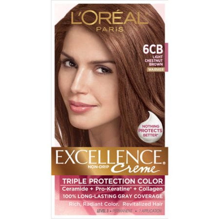 L Oreal Paris Excellence Creme Hair Color 6cb Light Chestnut Brown L Oreal Paris Excellence Creme Hair Color 6cb Light Chestnut Brown 1 Kit