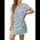 thumbnail image 1 of Camisones de Corta para Mujer, Camisetas de Dormir Estampadas para Mujer, Ropa de Dormir Café Gris L, 1 of 7