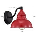 thumbnail image 4 of CHLOE Ironclad Industrial 1 Light Matte Black Indoor Wall Sconce 8" Wide, 4 of 13