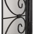thumbnail image 6 of Evergreen 38 x 31 Inches Small Crest Fireplace Screen With Doors - Black, 6 of 6