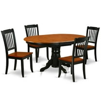 East West Furniture Dining Room Set Black & Cherry, KEDA5-BCH-W