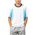 thumbnail image 2 of LEKWK Boys Workout Shirts Quick Dry Moisture Wicking Athletic T-Shirts Crewneck Short Sleeve Breathable Summer Tops for Running Casual Gym Back to School, 2 of 6