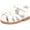 710 White Straps, variant on Girl's Genuine Leather Sandals Closed-toe Princess Dress Sandal Shoes