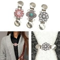 thumbnail image 4 of 3 Unids Elegante Suéter Mantón Clips Adornos Rhinestone Broche Aleación Cardigan Broche para Mujeres Ropa Niñas Camisas Decoración Regalo de Navidad Baoblaze clip de suéter, 4 of 7
