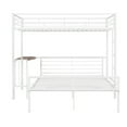 thumbnail image 4 of L-Shape Bunk Bed with Desk, Converted Twin over Full Bunk Bed, Loft and Platform Bed, Metal Bunk Bedframe with Ladder and Full-Length Guardrails for Teens Adults, White, 4 of 7