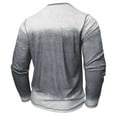 thumbnail image 5 of Previn Men's Vintage Henley Shirt Long Sleeve Top Button Crew Neck Casual Fall Fashion Winter Pull On Henley Shirt Grey XX-Large, 5 of 5