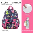 thumbnail image 2 of Colorful Dinosaur School Backpack for Students Featuring Abstract Hand-Drawn Dino Skeleton and Vibrant Floral Print, 2 of 6
