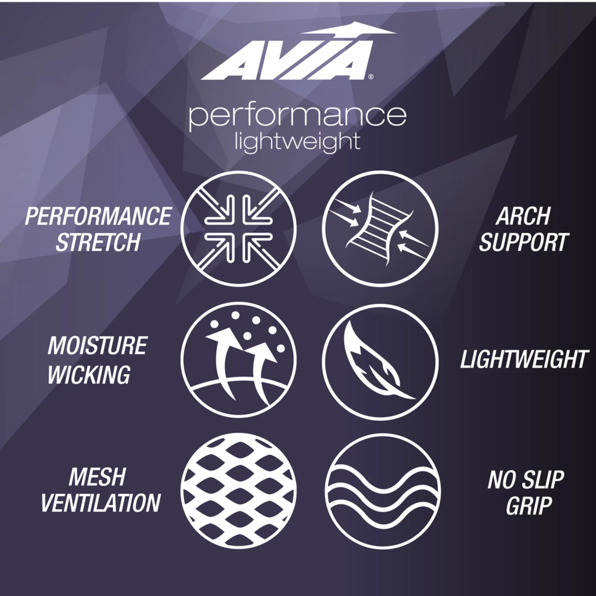 Avia Women's Performance Lightweight Crew Socks, 10-Pack