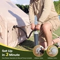 thumbnail image 5 of KAMEROUT Inflatable Tent for Camping, 8-10 Person Inflatable House Tent with Skylight & Stove Jack, Waterproof Oxford Blow Up Air Tent with Pump, Quick Setup Luxury Glamping Cabin Tent, Khaki, 5 of 10