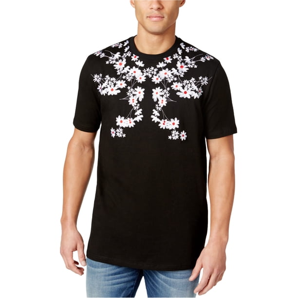 Hudson - Camiseta básica bordada para hombre, color negro, pequeña