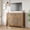 Dark Brown, variant on 34" Rustic Brown Buffet Cabinet with Storage, Kitchen Sideboard Buffet Server with 2 Drawers & 3 Doors, Modern Coffee Bar Cabinet Credenza for Dining Room, Living Room, Hallway
