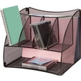 thumbnail image 3 of Lorell, Steel Mesh Corner Desktop Organizer, 1 Each, Black, 3 of 4