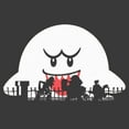 thumbnail image 2 of Boy's Nintendo Halloween Boo Silhouettes Graphic Tee Charcoal Heather X Large, 2 of 5