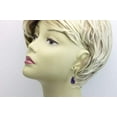 thumbnail image 5 of Spyglass Designs 14k Yellow Gold Filled Amethyst Earrings Purple Faceted Pear Teardrop Simple Dangle Drops For Adult Women, 5 of 5