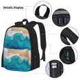 thumbnail image 3 of Disketp Beach Mochila Estampada de Gran Capacidad con Lonchera y Estuche, Set de 3 Piezas para Estudiantes, 3 of 7