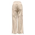 thumbnail image 7 of Ndbuld Women Cargo Pants Ladies Trendy and Casual Multi Pocket Loose Wide Leg Work Pants Long Pants XL,Khaki, 7 of 7