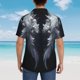 thumbnail image 4 of Fotbe Elegant Feathered Floral Wings Camisa Hawaiana para Hombre Unisex – Camisa Casual de Verano con Botones de Manga Corta de Algodón y Lino,3X-Large, 4 of 7